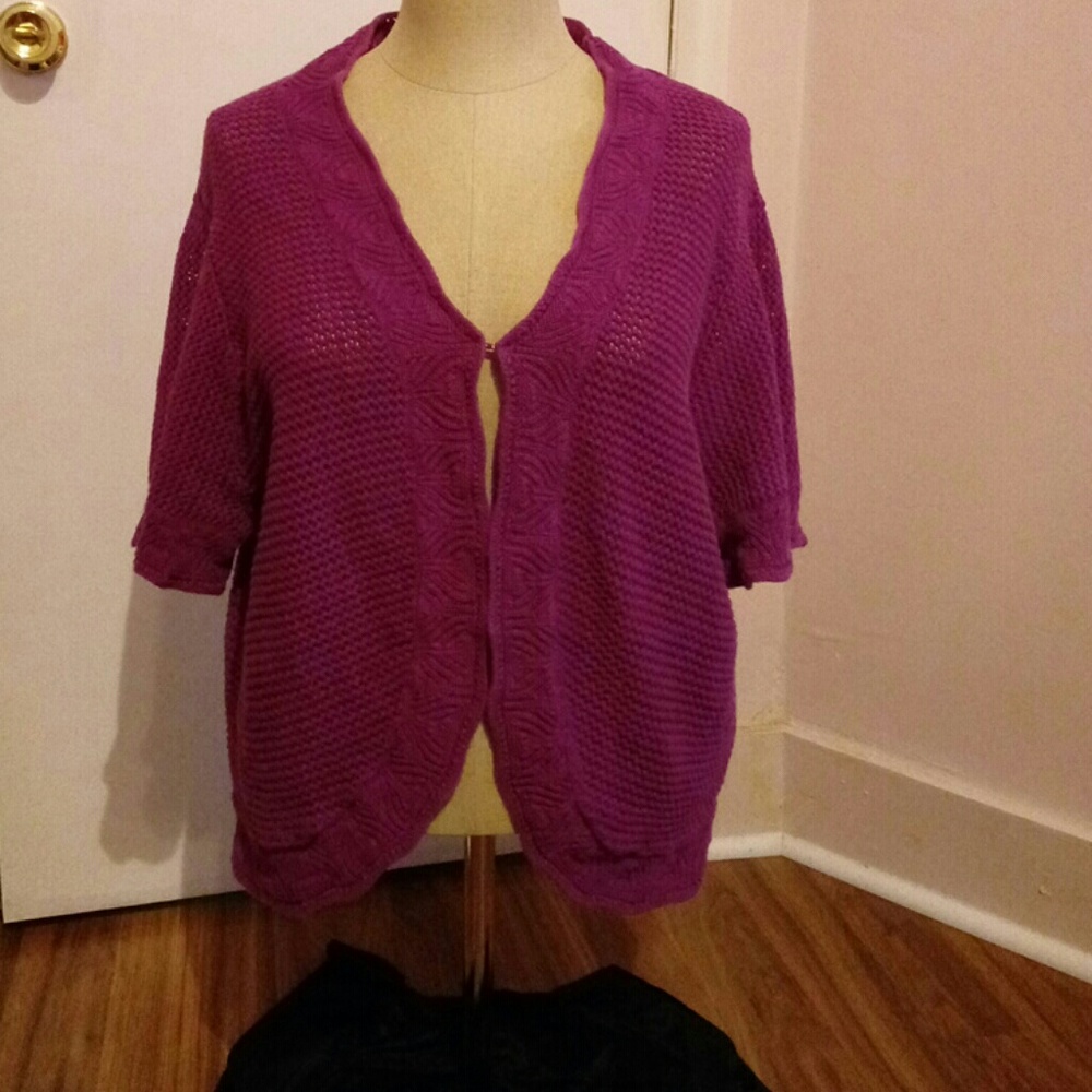 Sag Harbor purple knit cardigan